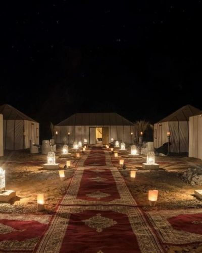 Merzouga desert camp night