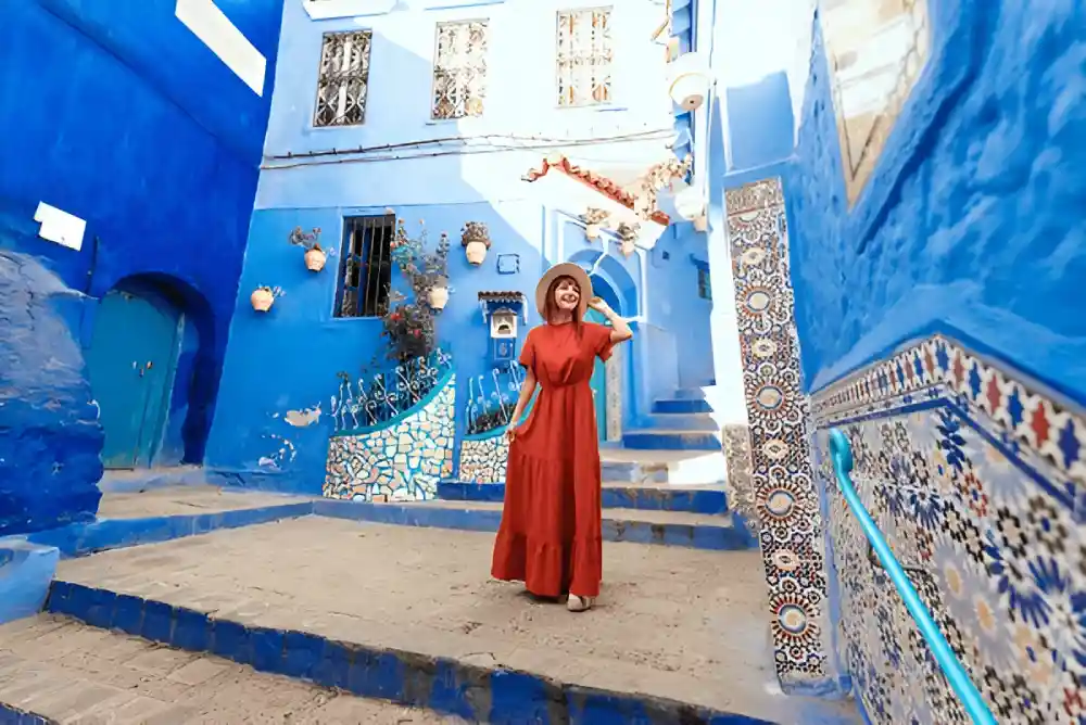 Chefchaouen blue streets on Marrakech itinerary 8 day