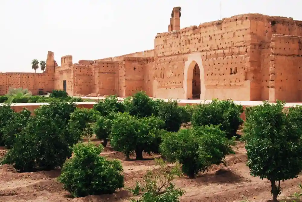 El Badi Palace ruins in Marrakech on Marrakech itinerary 5 days