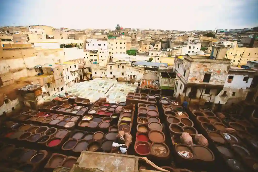 Leather tanneries of Fes on 7-Day Morocco Tour